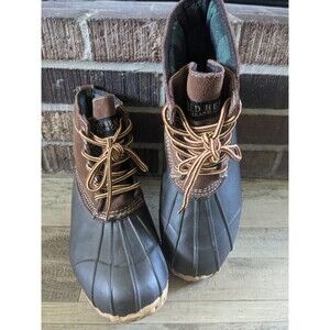 Red Head Duck Boots Mens Size 9 Brown Leather Outdoor Hunting Ankle Lace Up A+
